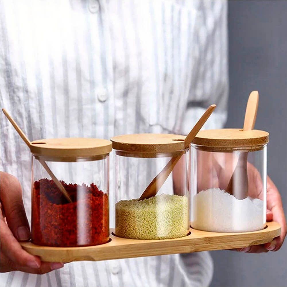 Hector Stacking Canisters With Rack Set